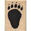 PSX® 1" x 1-1/2" *Bear Paw Print* Wood Block Mounted RUBBER STAMP ~ Circa 1994