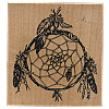 PSX Design® 3-1/2" x 4" *Dreamcatcher #2* Wood Block Mounted RUBBER STAMP ~ Circa 1996