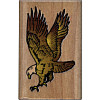 Comotion® 1-3/8" x 2-1/8" *Eagle* Wood Block Mounted RUBBER STAMP ~ Circa 1980