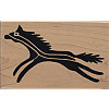 PSX Design® 2-1/4" x 3-1/2" *Petroglyph Horse* Wood Block Mounted RUBBER STAMP ~ Circa 1996