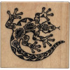 PSX Design® 1-3/4" x 1-3/4" *Southwest Lizard/Gecko* Wood Block Mounted RUBBER STAMP ~ Circa 1990