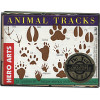 Hero Arts® 12-Piece 3/4" x 3/4" *Animal Tracks* Mini Wood Block Mounted RUBBER STAMP Assortment ~ Circa 1995