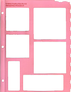 DEJA VIEWS® C-Thru 9" x 12" Shape Templates & Border Edger STENCIL: Geometric, Frames #1