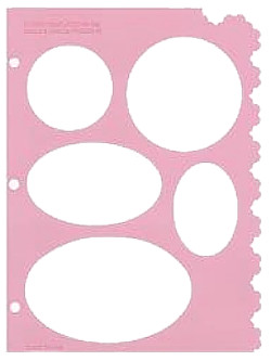 DEJA VIEWS® C-Thru 9" x 12" Shape Templates & Border Edger STENCIL: Oval & Circle Frames #1