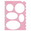 DEJA VIEWS® C-Thru 9" x 12" Shape Templates & Border Edger STENCIL: Oval & Circle Frames #1