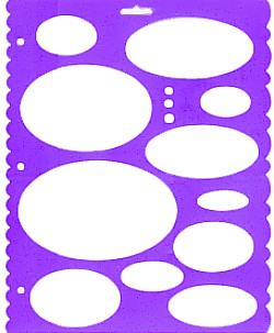 9" x 11.5" Shape Templates & Border Edger STENCIL: Oval Frames