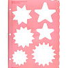 DEJA VIEWS® C-Thru 9" x 12" Shape Templates & Border Edger STENCIL: Starbursts #1