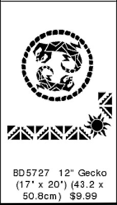 StenSource® 12" Gecko Paint-A-Patio Home Decor STENCIL #BD5727