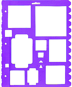 9" x 11.5" Shape Templates & Border Edger STENCIL: Geometric Frames