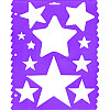 9" x 11.5" Shape Templates & Border Edger STENCIL: Stars