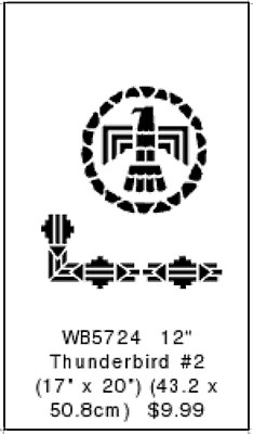 StenSource® 12" Thunderbird #2 Paint-A-Patio Home Decor STENCIL #WB5724