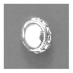 14mm Sterling Silver Banded Southwest Design ROUND Bead