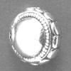 14mm Sterling Silver Banded Southwest Design ROUND Bead
