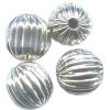 10mm Sterling Silver Fluted ROUND Beads