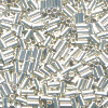 1x2mm Sterling Silver (Liquid Silver) Heshi Tube Beads