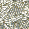 1.5x4mm Sterling Silver (Liquid Silver) Twisted Heshi Tube Beads