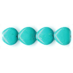 12mm Stabilized Blue Turquoise PUFFY HEART Beads