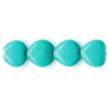 12mm Stabilized Blue Turquoise PUFFY HEART Beads