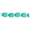 12x16mm Stabilized Blue Turquoise FLAT OVAL Beads