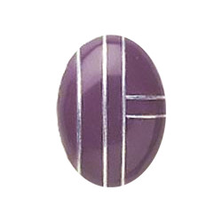 10x14mm Block Sugilite & Silver Inlay OVAL CABOCHON