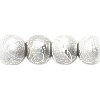 8mm Silver Splatter Pressed Glass TEXTURED ROUND Beads