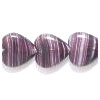 10x10mm Amethyst Swirl Pressed Glass HEART Beads