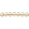 3mm Transparent Light Smoke Topaz Pressed Glass (Druk) ROUND Beads