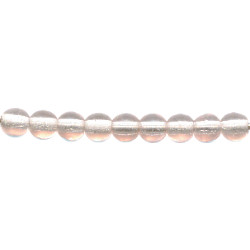 3mm Transparent Light Pink Pressed Glass SMOOTH  ROUND (Druk) Beads