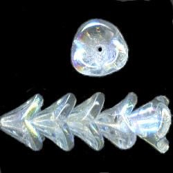 10x12mm Transparent Crystal A/B Pressed Glass Trumpet/Bell FLOWER Beads