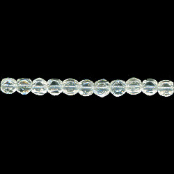 4mm Transparent Crystal Pressed Glass FACETED ROUND Beads