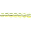 4mm Transparent Jonquil Yellow Pressed Glass (Druk) Smooth ROUND Beads