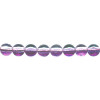 4mm Transparent Amethyst Pressed Glass SMOOTH ROUND (Druk) Beads