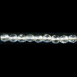 5mm Round Transparent Crystal Pressed Glass FACETED ROUND Beads