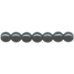 5mm Opaque Black Pressed Glass SMOOTH ROUND Druk Beads