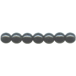 5mm Opaque Black Pressed Glass SMOOTH ROUND Druk Beads