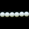 5mm Opaque Chalk White Pressed Glass (Druk) Smooth ROUND Beads