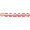 5mm Transparent Dark Pink Matte Pressed Glass SMOOTH ROUND (Druk) Beads