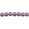 5mm Transparent Dark Amethyst Pressed Glass SMOOTH ROUND (Druk) Beads