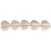 6x6mm Transparent Light Pink Matte Pressed Glass HEART Beads