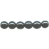 6mm Opaque Black Pressed Glass SMOOTH ROUND Beads