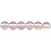 6mm Transparent  Pink Pressed Glass SMOOTH ROUND Beads