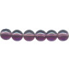 6mm Transparent Dark Amethyst Pressed Glass SMOOTH ROUND Beads