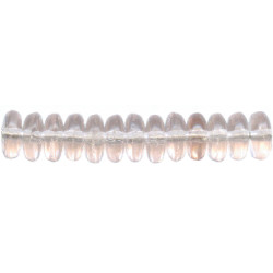 2x6mm Transparent Light Pink Pressed Glass DISC / RONDELLE Beads