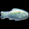 11x24mm Transparent Crystal A/B Vitrail Pressed Glass Trout / FISH Beads