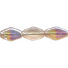 7x9mm Transparent Pink A/B Vitrail Pressed Glass BICONE Beads