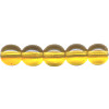 8mm Transparent Topaz Pressed Glass ROUND Beads