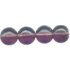 8mm Transparent Dark Amethyst Pressed Glass SMOOTH ROUND Beads