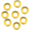 9mm Transparent Topaz Pressed Glass FISHER RING Beads