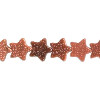 6mm Red Goldstone FLAT STAR Beads