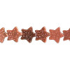 6mm Red Goldstone FLAT STAR Beads